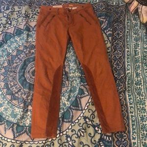 Anthropologie velvet detail chinos